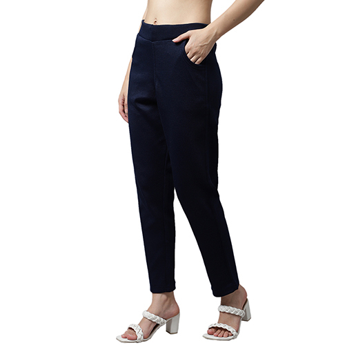 Dark Navy Woollen Kurti pant