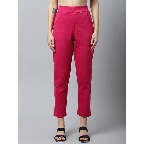 Dark Pink Woollen Pant