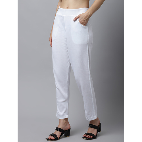 White Woollen Ladies Pant