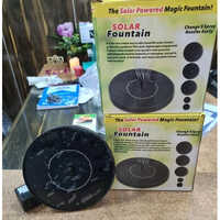 Solar Fountain Pump - Plastic Material, 10.5 Inches Size, Dc 7v Power | 1.4w Efficiency, 150l/h Water Flow, 4 Nozzle Types, Lightweight 0.5kg Design