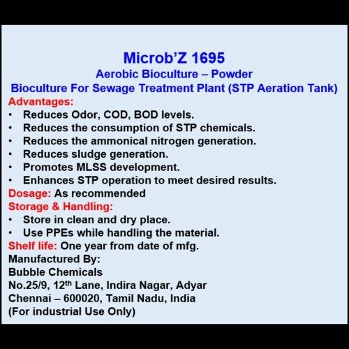 Bioculture for Sewage Treatment Plants