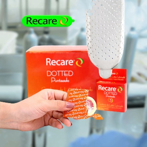 Orange Studded Condoms