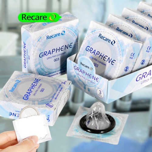 Mens Graphene Strongest Condoms - High-Grade Graphene Material, Comfortable Fit , Extreme Durability and Breakage Resistance, Biodegradable and Eco-Friendly