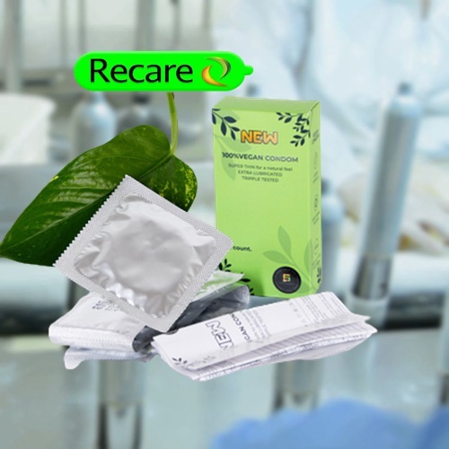 Cruelty Free Condoms - Latex, Standard Size , White Color, Vegan-Friendly, Allergy-Safe Protection Against Pregnancy and STIs