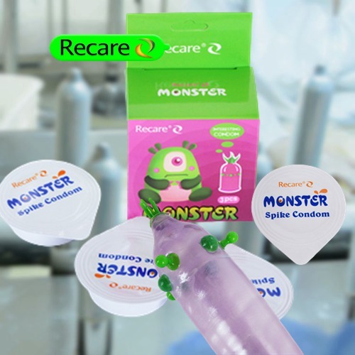 Green Dotted Spike Condoms