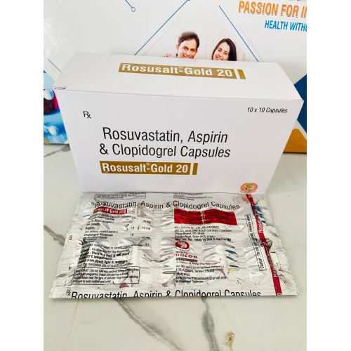 Rosuvastatin Calcium 10Mg Aspi-Rin 75Mg Clopidogrel 75 Mg Sr Capsule General Medicines