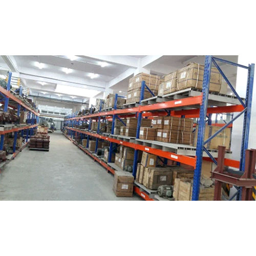 Blue/Orange Industrial Racking System