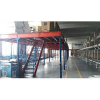 Modular Mezzanine Floors - Mild Steel, Different Sizes Available | Blue/orange Color For Industrial Use