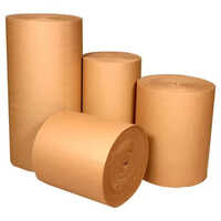Brown Corrugated Roll - Wood Pulp Material, Customizable Thickness 1-10mm, Natural Brown Color | Durable Packaging Solution For Various Products