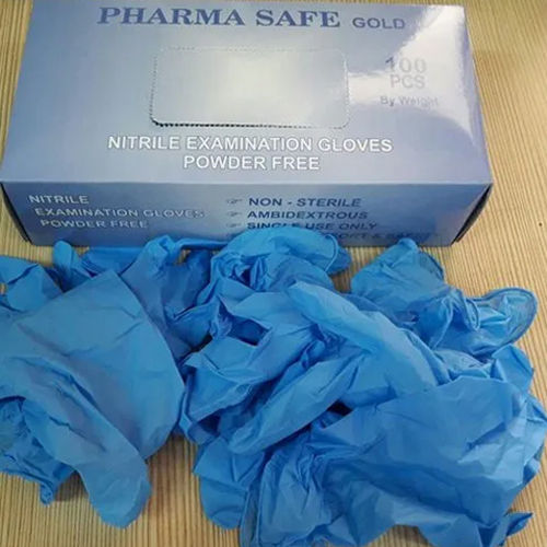 Blue Disposable Examination Gloves