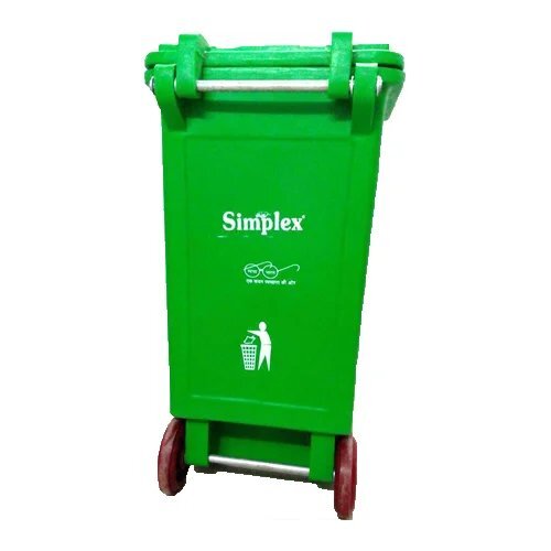 Green Simplex Plastic Dustbin