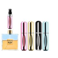 Mini Perfume Spray Bottle - Aluminium & Abs Plastic, 5ml, Multicolour - Refillable, On-the-go Design, Fine Nozzle For Easy Use
