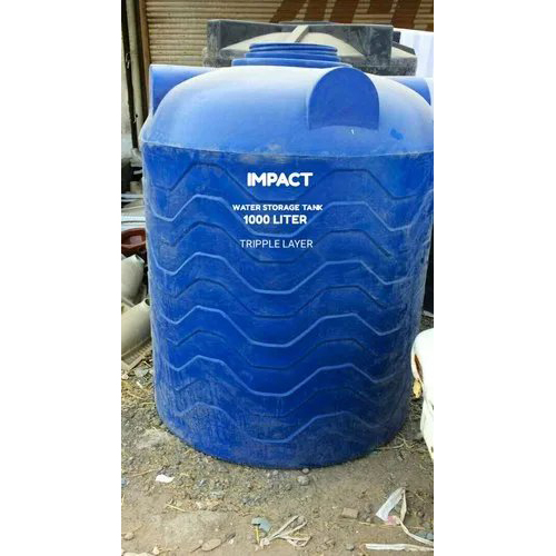 Six Layer Water Tank - Polyethylene 1000 Liter Blue, Cylindrical | Durable, UV Protection, Leak Proof, Easy Install