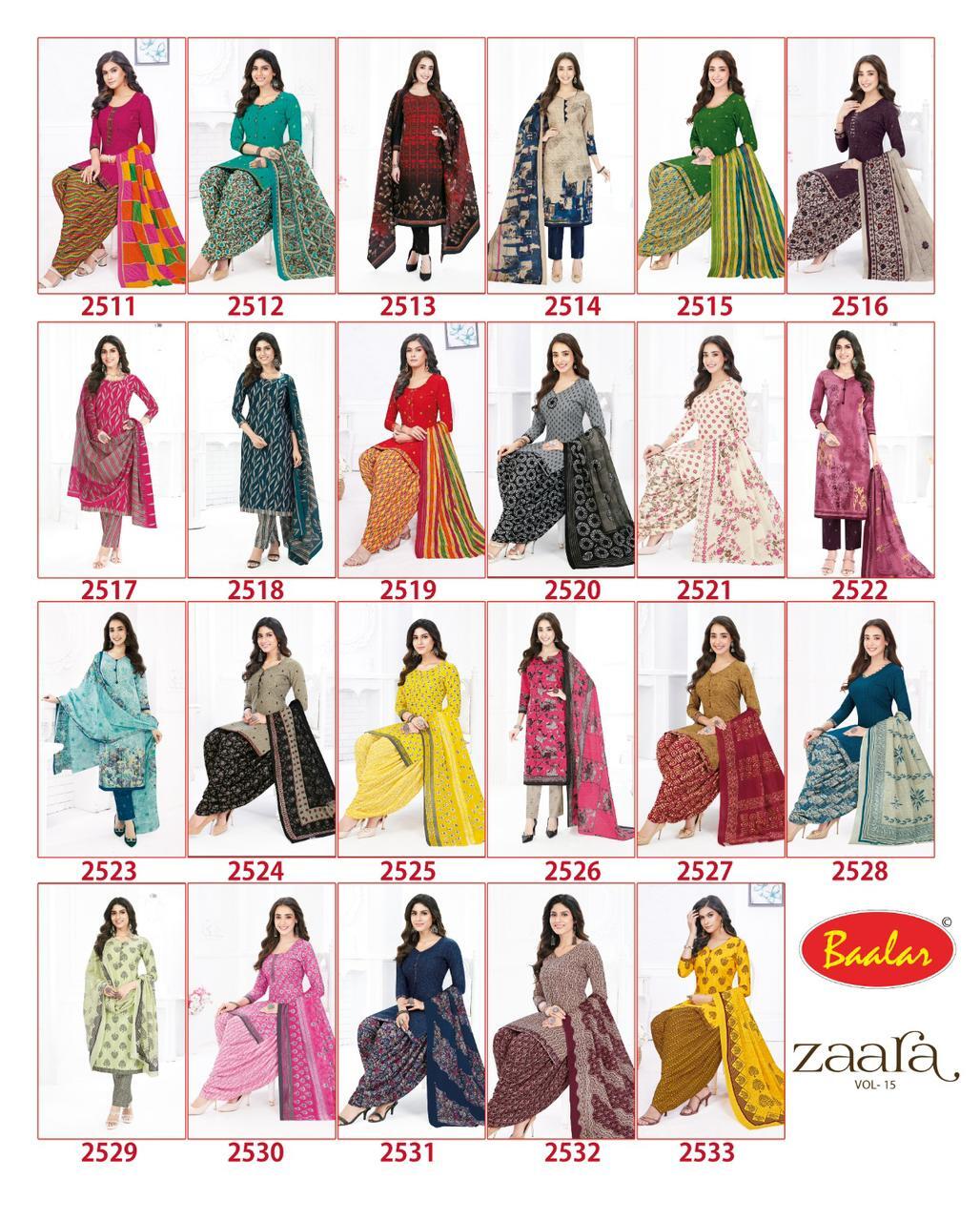 Baalar Zaara Vol-15 Dress Material