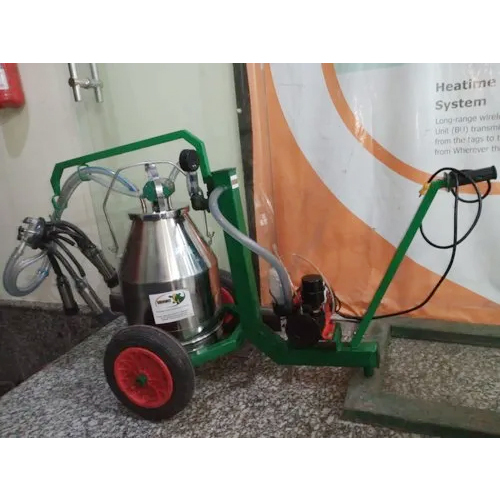 Silver/Green 25L Sbsc Indian Milking Machine