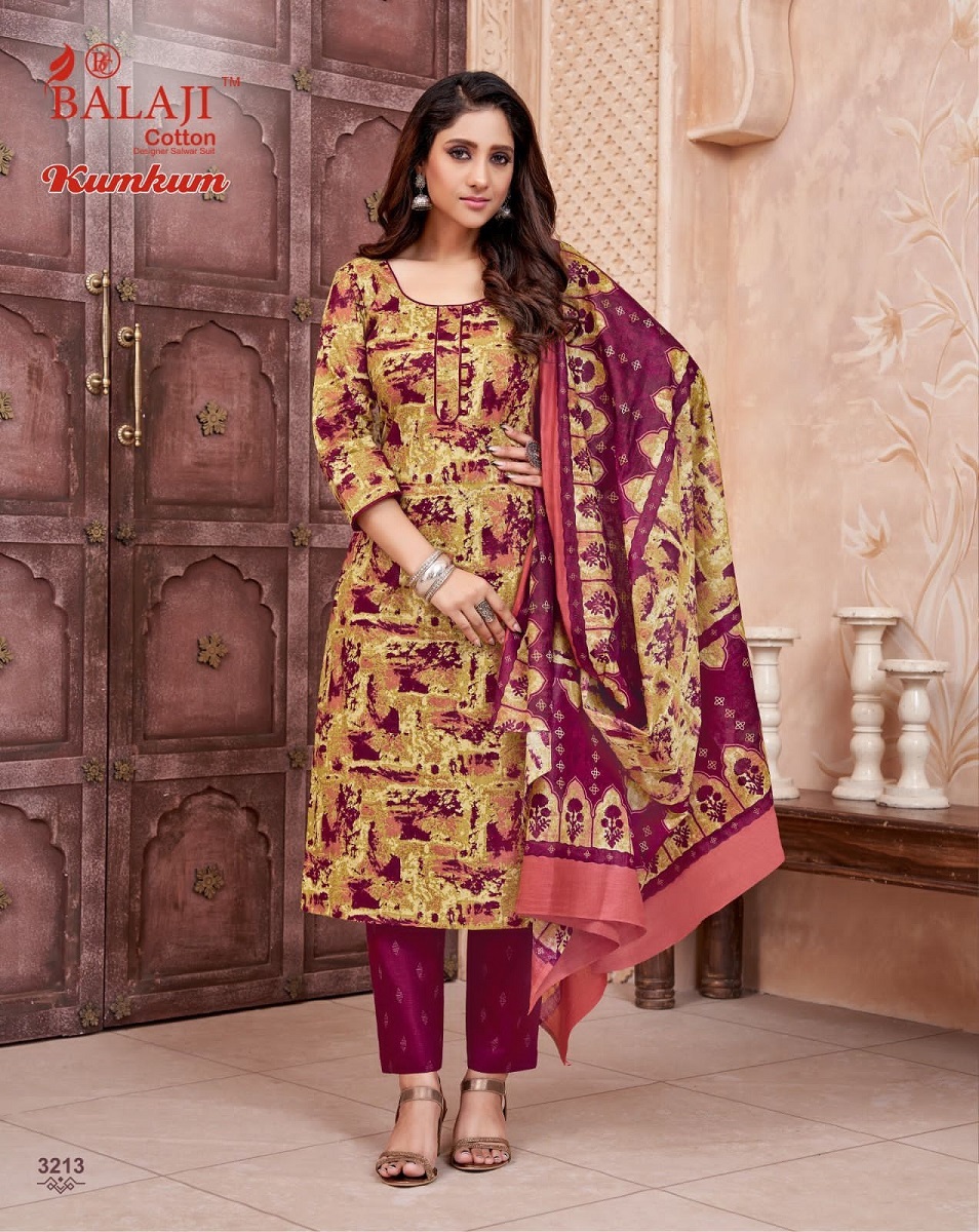 Balaji Kumkum Vol-32 Kurti Pant With Dupatta