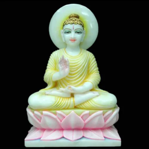 Polished Marble Gautam Buddha Statue