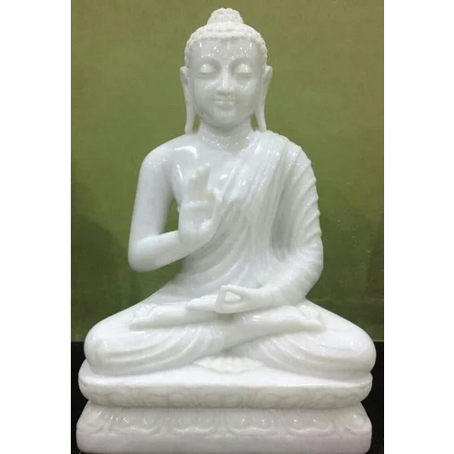 24 Inch Marble Buddha Statue