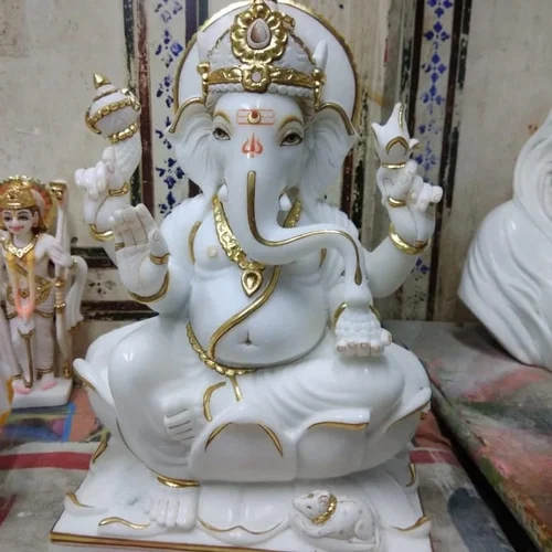 White Marble Ganesh Statue