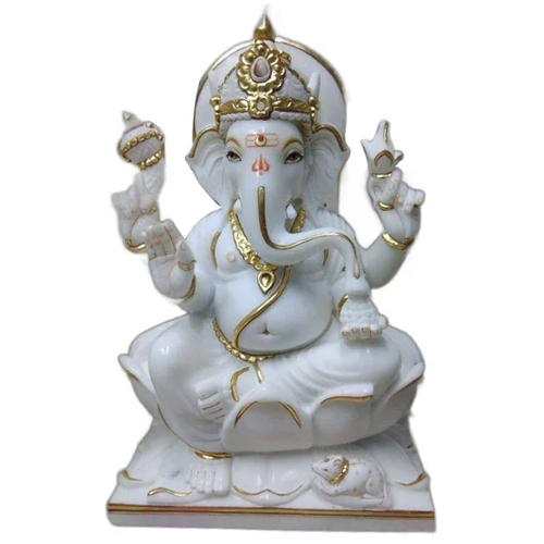 6 Inch Marble Ganesh Statue