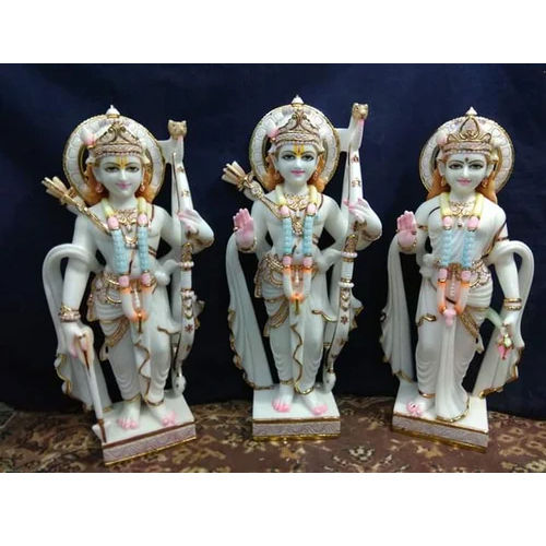 Customised 15 Inch Ram Darbar Marble Statue