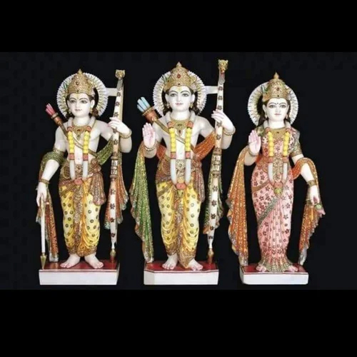 Polished Marble Ram Darbar Statue