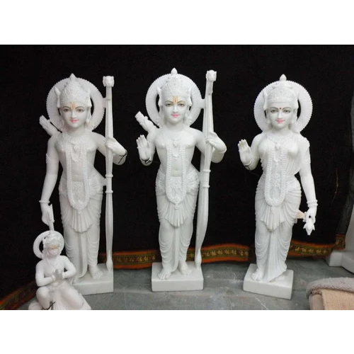 White Marble Lord Ram Darbar Statue