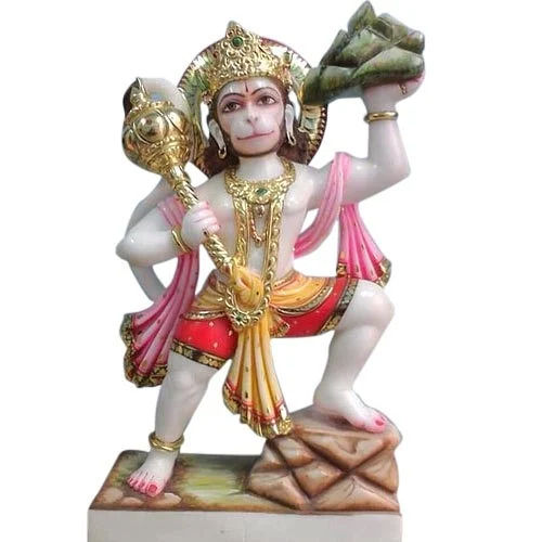 Customised Polished Marble Hanuman Statue