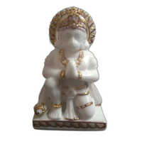 White Marble Hanuman Statue - Marble & Dust Marble, Customised Size & Color, Polished Finish For Home And Outdoor Decoration, Religious Significance