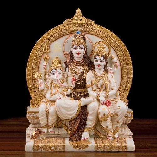 Marble Lord Mahadev Parvati Statue