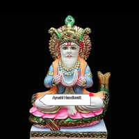 Customised White Marble Jhulelal Statue