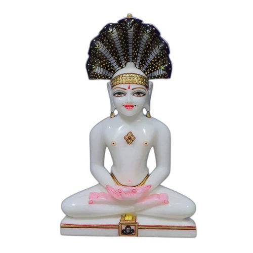 Customised White Marble Parshwanath Statue