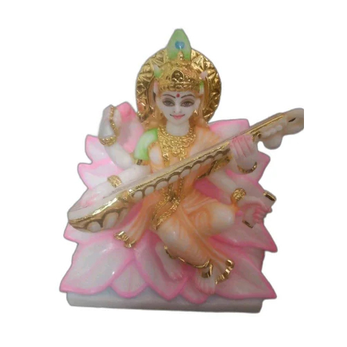 5.5 Inch Marble Saraswati Statue