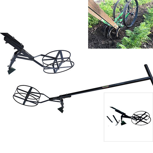 Black Double Wheel Hoe 14 Inch