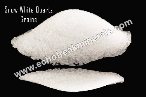 Snow White Quartz Grains