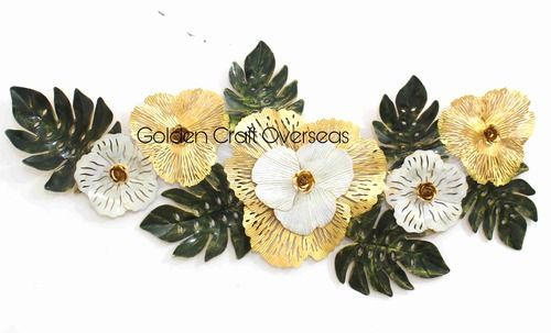 Metal Floral Wall Art - Color: Multi