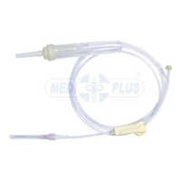 Blood Administration Set - Medical Grade Plastic, Transparent Color, Disposable Design | Includes Drip Chamber, Tubing, and Needle for Safe Blood Transfusions