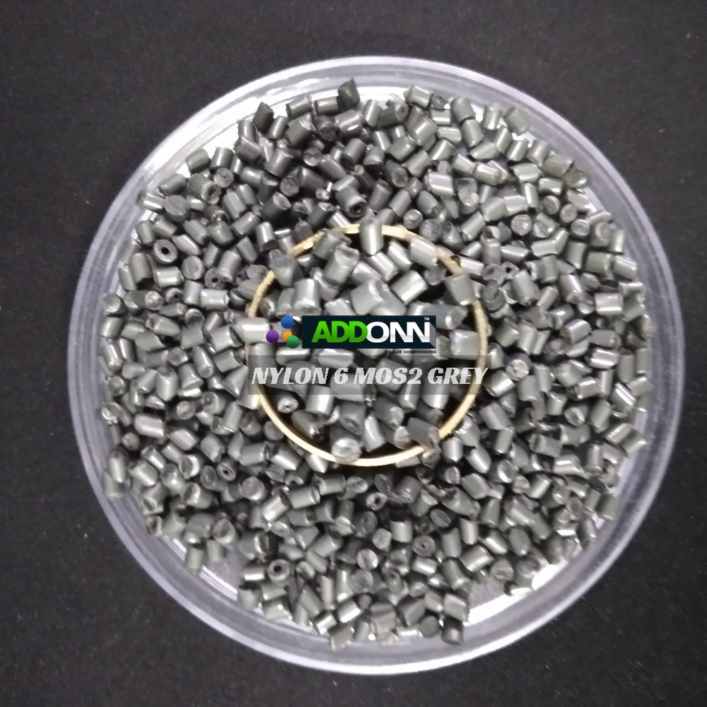 Nylon 6 Molybdenum Disulfide Plastic Raw Materials PA6 MOS2 Grey Pellets