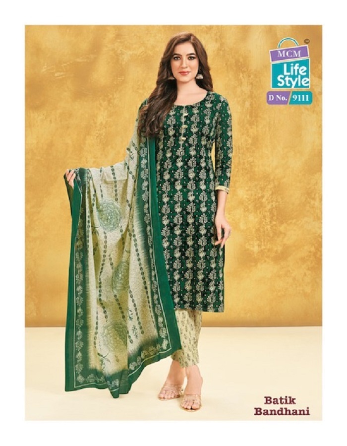 MCM LifeStyle Batik Bandhni Special Kurti Pant With Dupatta