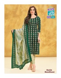 MCM LifeStyle Batik Bandhni Special Kurti Pant With Dupatta