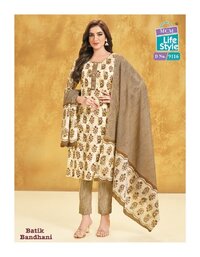 MCM LifeStyle Batik Bandhni Special Kurti Pant With Dupatta