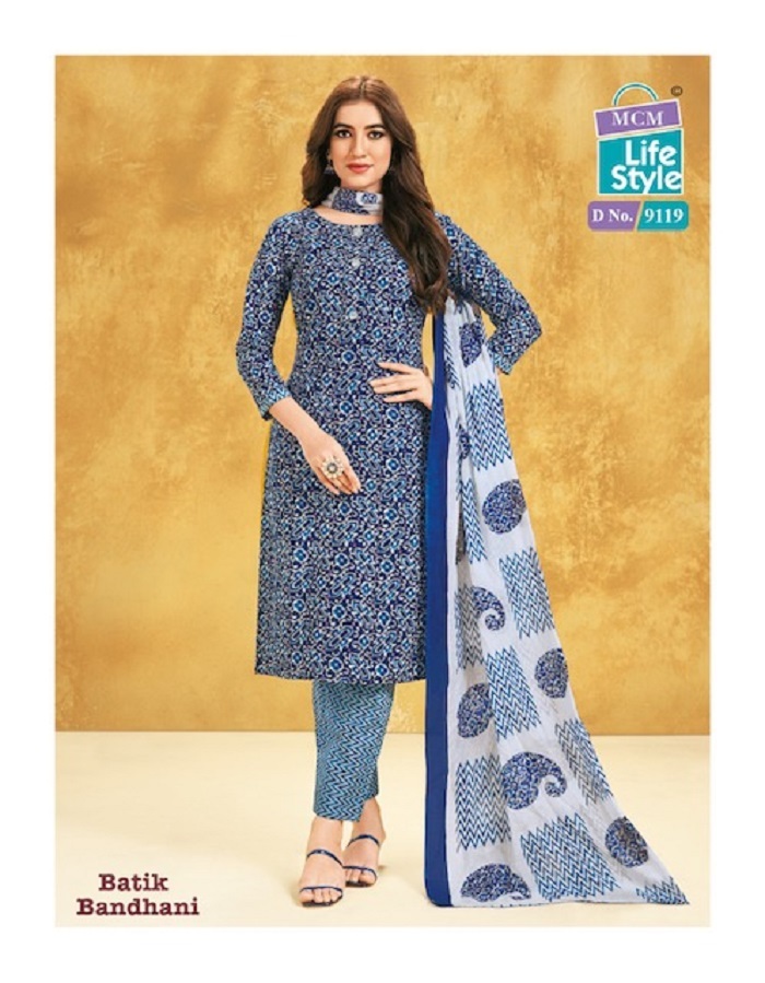 MCM LifeStyle Batik Bandhni Special Kurti Pant With Dupatta