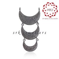 925 Starling Silver Handmade Pave Diamond Necklace Style Fancy Pendant - Gender: Women