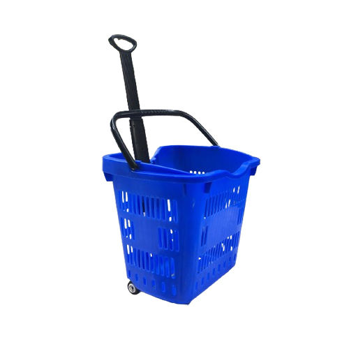 Roller Plastic Shopping Basket
