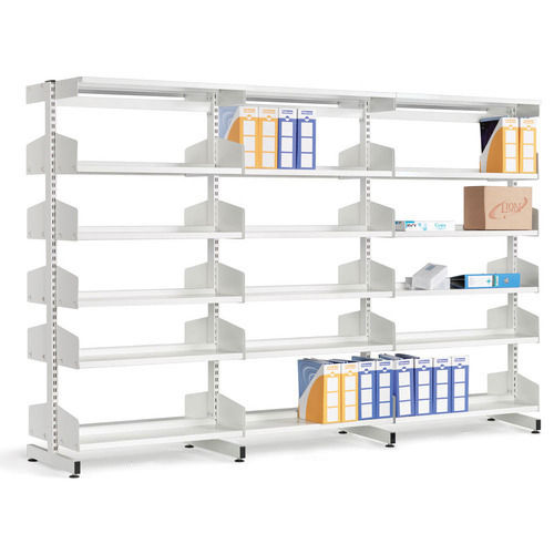 Double Side Metal Library Rack