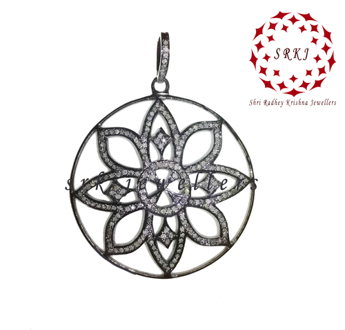 Sterling Silver Handmade Pave Diamond Arrowhead Pendant - 54x22 MM, 0.48 Carat Diamond, Elegant Design for Women, Ideal for Anniversary or Wedding Gifts