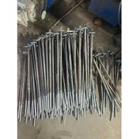 Foundation Bolt For 8 Mtr Pole - Silver, M12-m125 Sizes, Grades 4.6 & 8.8 | Industrial Use For Secure Pole Anchoring
