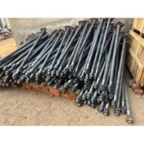 Black High Tensile Steel Welded Plate Foundation Bolt