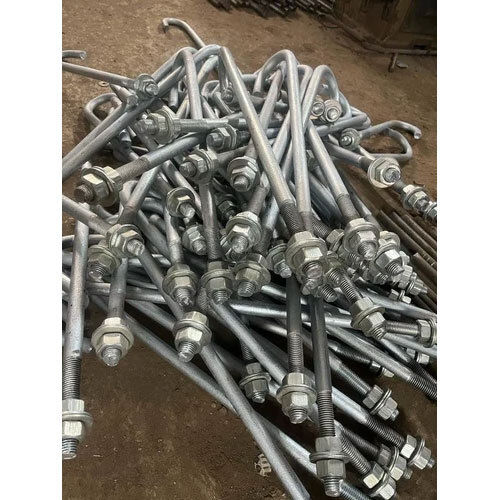 Galvanized Mild Steel J Foundation Bolt