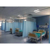 Cubicle Curtain Track System - Polyester Material, Custom Size Options, Blue Color | Easy-to-install, Multi-bed Privacy Solution For Hospitals And Retail Spaces